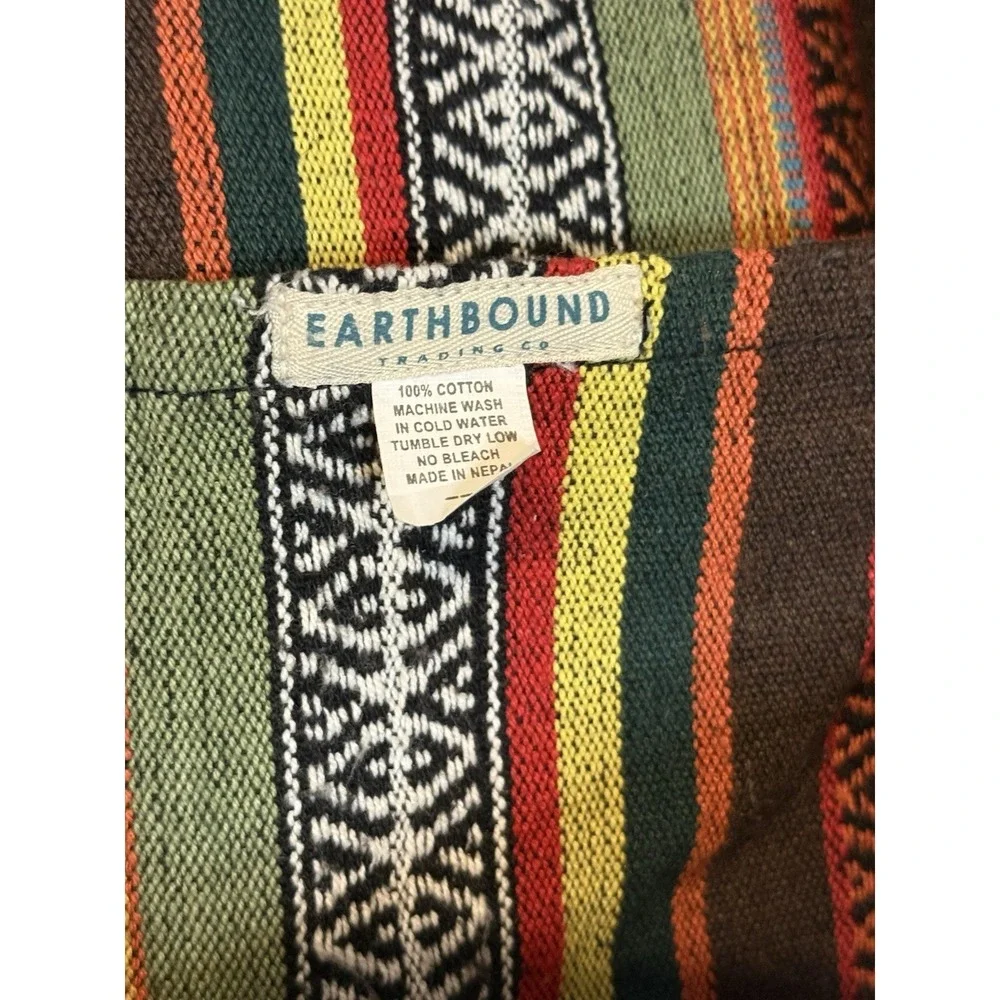 Earthbound Trading Co Indian Woven Style Back Pack 15 x17